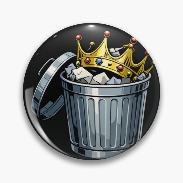 Item preview, Trash Can Crown King Humorous Sarcastic Design designed and sold by Tsugraf Designs.