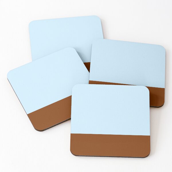 Item preview, Minimalist Cool Blue and Brown Color Block Solid designed and sold by kierkegaard.