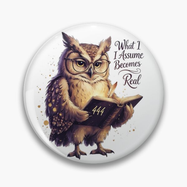Item preview, What I Assume Becomes Real 444 Cute Owl Woodland Nursery Art designed and sold by AQUILAKREO.