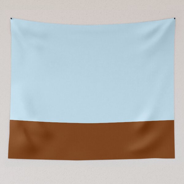 Item preview, Minimalist Cool Blue and Brown Color Block Solid designed and sold by kierkegaard.