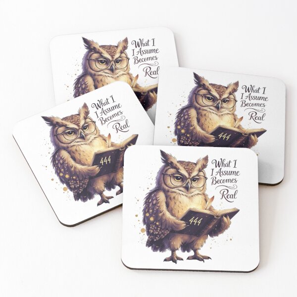 Item preview, What I Assume Becomes Real 444 Cute Owl Woodland Nursery Art designed and sold by AQUILAKREO.