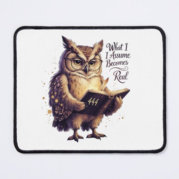 Item preview, What I Assume Becomes Real 444 Cute Owl Woodland Nursery Art designed and sold by AQUILAKREO.