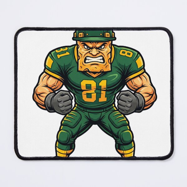 Item preview, Aggressive Cheese Head Football Player Mascot 81 designed and sold by Pandora´s Box.
