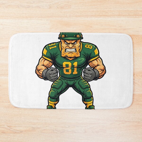 Item preview, Aggressive Cheese Head Football Player Mascot 81 designed and sold by Pandora´s Box.