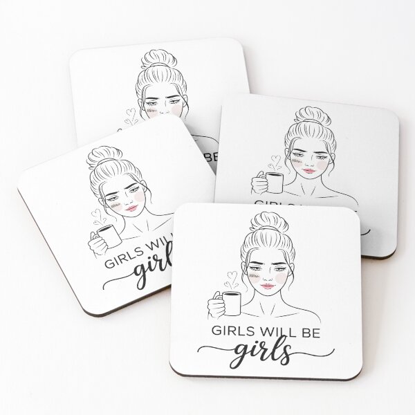 Item preview, Girls Will Be Girls – Messy Bun Coffee Aesthetic Funny Girl Design designed and sold by ArcticFoxStudio.