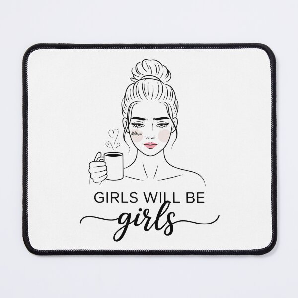 Item preview, Girls Will Be Girls – Messy Bun Coffee Aesthetic Funny Girl Design designed and sold by ArcticFoxStudio.