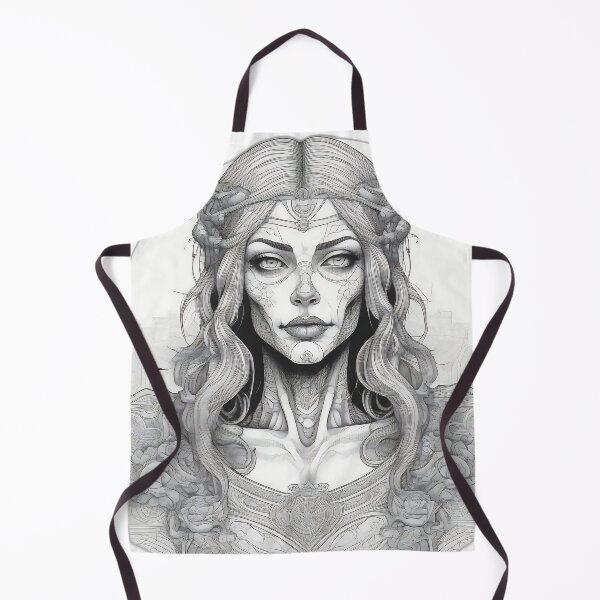 Item preview, Gothic Undead Queen - Dark Beauty Portrait Etching designed and sold by DarkOriginArts.