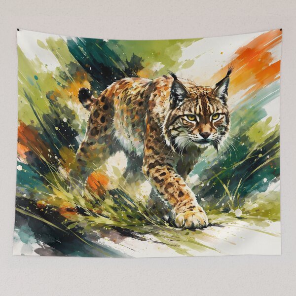 Item preview, Majestic Lynx in Vibrant Landscape designed and sold by cuprum.