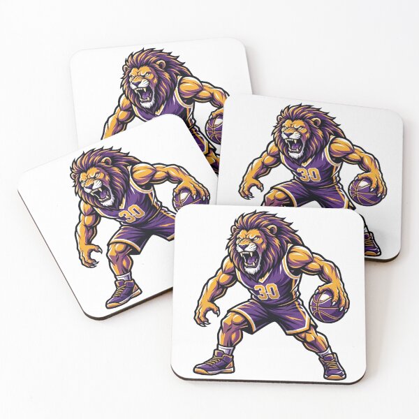 Item preview, Aggressive Basketball Lion Mascot Golden 30 designed and sold by Pandora´s Box.