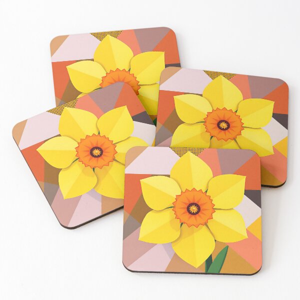 Item preview, Geometric Daffodil Flower Design designed and sold by roxysnextgenart.