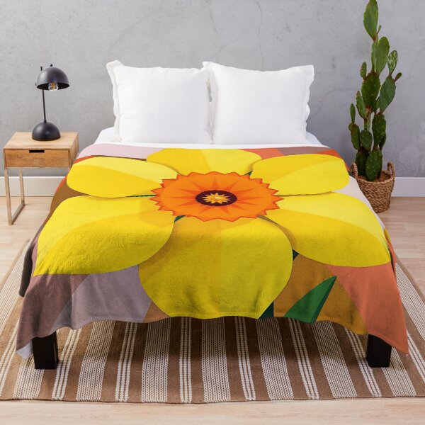 Item preview, Geometric Daffodil Flower Design designed and sold by roxysnextgenart.