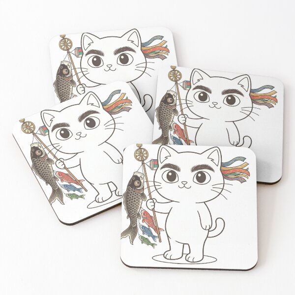 Item preview, Brave White Cat with Koinobori designed and sold by Komatoya.