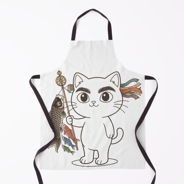 Item preview, Brave White Cat with Koinobori designed and sold by Komatoya.