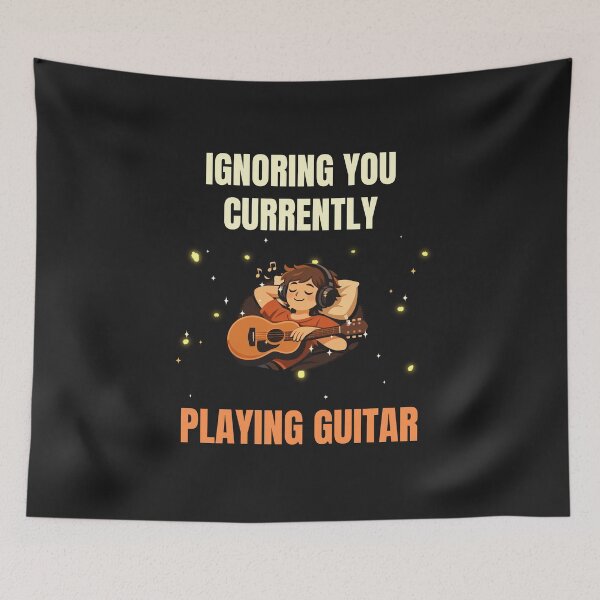 Item preview, Ignoring You Currently Playing Guitar Funny Introvert Music Design designed and sold by Joyful-Pixel.