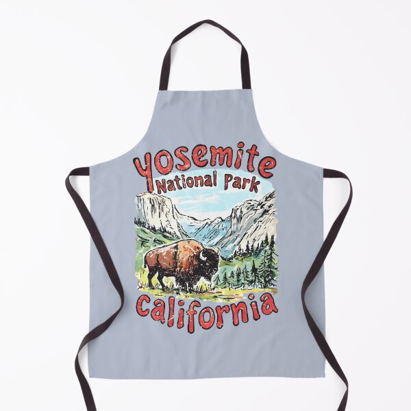 Item preview, Yosemite National Park California Retro Cute Landscape Bison designed and sold by HowToCanadian.