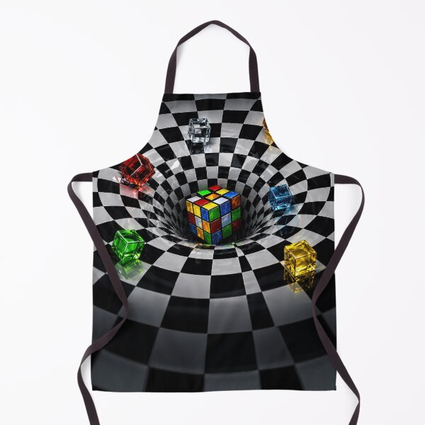 Item preview, Retro Puzzle Cube Optical Illusion Vortex Design designed and sold by artistwill.