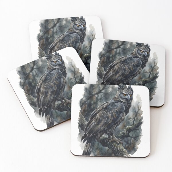 Item preview, Harpy Eagle Harpia Harpyja Dark Forest designed and sold by RubisLeaf.
