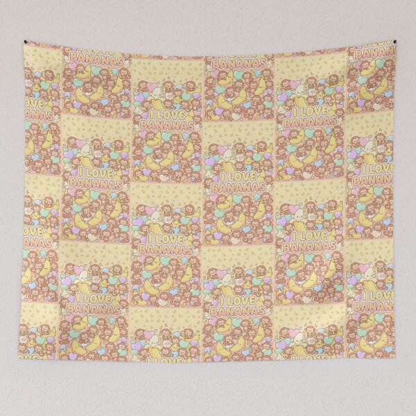 Item preview, I Love Bananas Kawaii Pattern designed and sold by Itsheartshop.