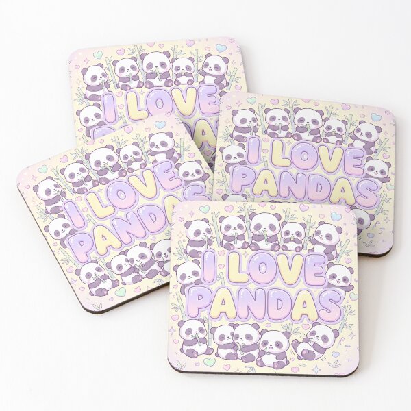 Item preview, I Love Pandas Kawaii Pattern designed and sold by Itsheartshop.