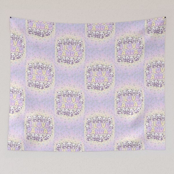 Item preview, I Love Pandas Kawaii Pattern designed and sold by Itsheartshop.