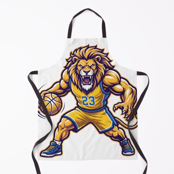 Item preview, Muscular Basketball Lion Mascot Yellow Jersey 23 designed and sold by Pandora´s Box.