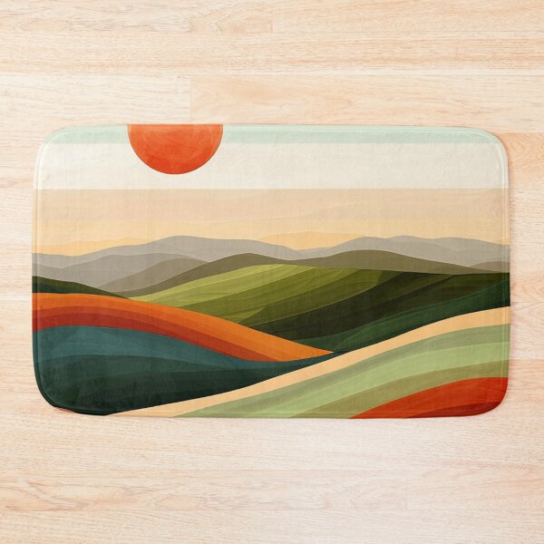 Item preview, Boho Mountain Landscape Sunset Vibrant Colorful Earthtones Abstract designed and sold by DEC02.
