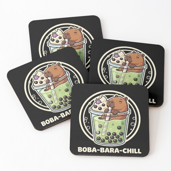 Item preview, Boba-Bara Bubble Tea - Chill Capybara Kawaii Drink designed and sold by nbg2012.