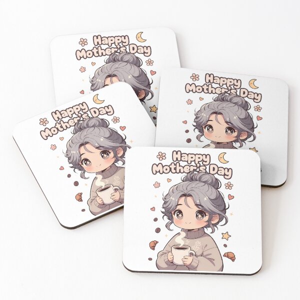 Item preview, Happy Mother's Day Kawaii Coffee Chibi designed and sold by ByteNomadShop.