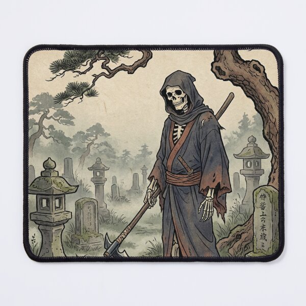 Item preview, Ukiyoe Grim Reaper Halloween Japanese Woodblock Art designed and sold by Vandy Fullam.