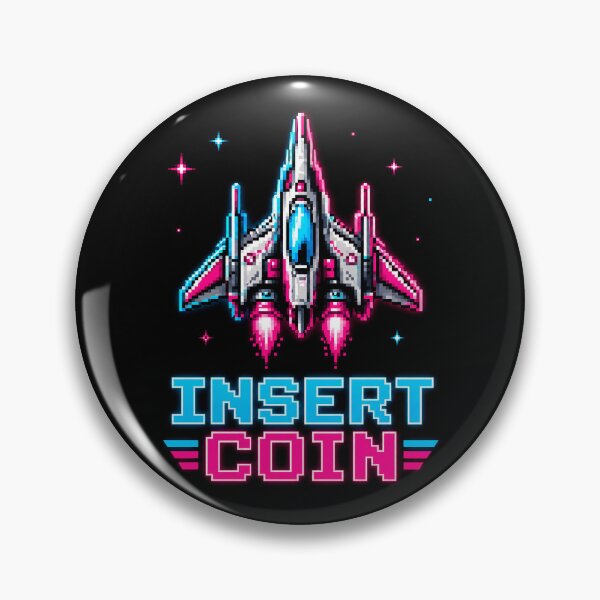 Item preview, Retro Arcade Spaceship Insert Coin designed and sold by ImagenFusionP.
