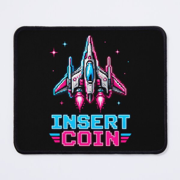 Item preview, Retro Arcade Spaceship Insert Coin designed and sold by ImagenFusionP.