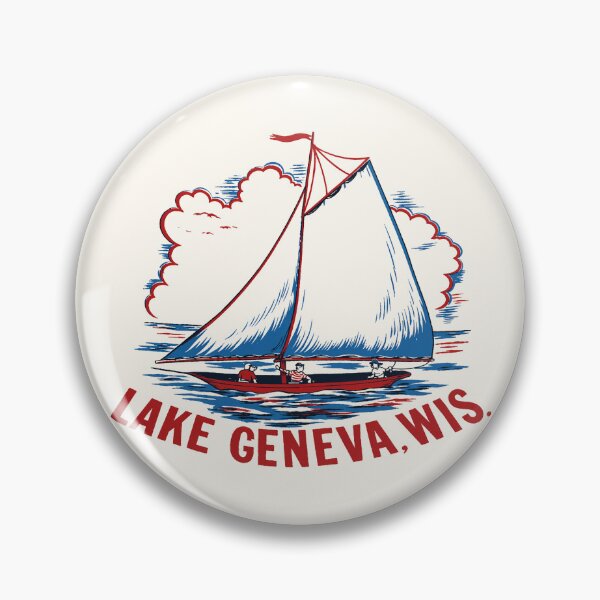 Artikelvorschau, Souvenirgrafik vom Genfersee in Wisconsin aus den 1950er Jahren entworfen und verkauft von Tonyv773.