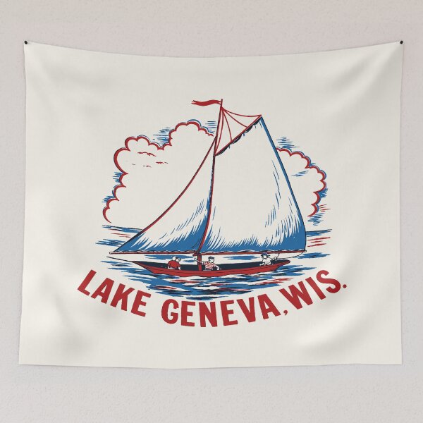 Item preview, 1950's Lake Geneva Wisconsin Souvenir Graphic designed and sold by Tonyv773.