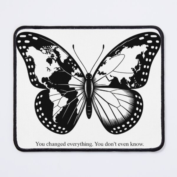 Item preview, Butterfly Effect ? World Map Wings Art Tee | You Changed Everything Shirt | Unique Nature Philosophy Gift | Aesthetic Science Tee | Minimalist Black Butterfly Shirt designed and sold by Abhi0.