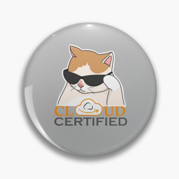 Item preview, Cloud Certified AWS Colors Design | Sticker | Tech Decals | Pin | Meme | cat designed and sold by I am Certified Designs.
