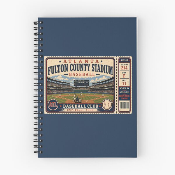 Item preview, Atlanta Baseball Vintage Ticket Stub Fulton County Stadium Retro Classic Ballpark Design designed and sold by GhostDawgs.
