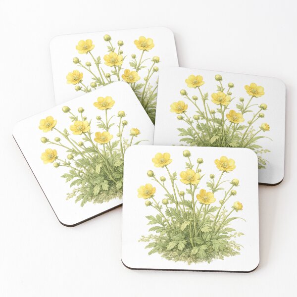 Item preview, Golden Buttercup Botanical Illustration designed and sold by Nyx Creates.