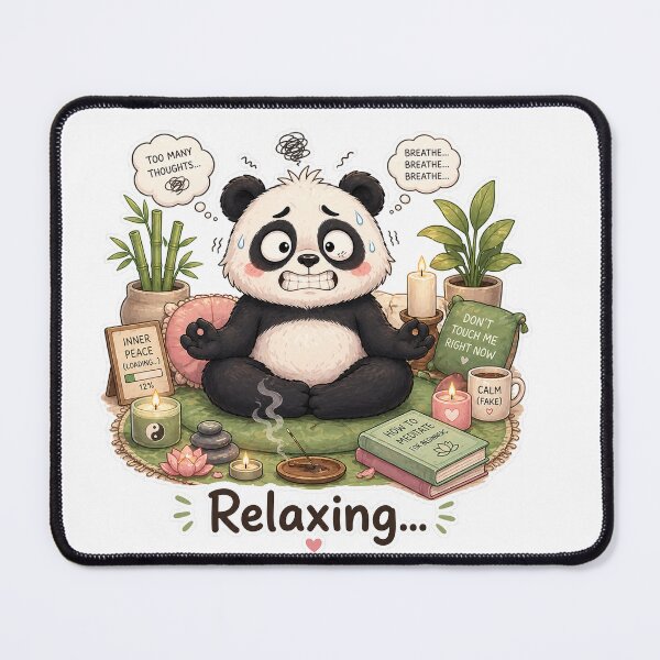 Item preview, Panda Relaxing Fail Stress Mood Moment designed and sold by Sadia Jannat.