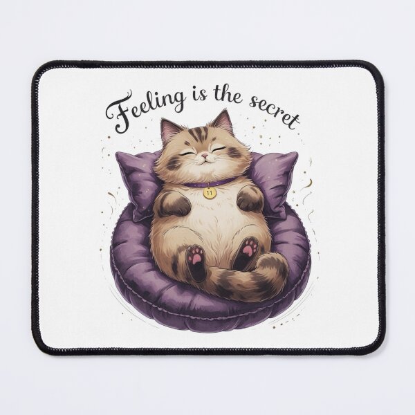 Item preview, Feeling Is The Secret Cute Sleeping Cat Woodland Nursery Art designed and sold by AQUILAKREO.