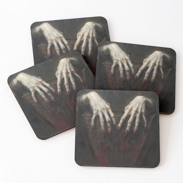 Item preview, Vampire Hands On Coffin Gothic Horror Art designed and sold by DarkHolyQueen.