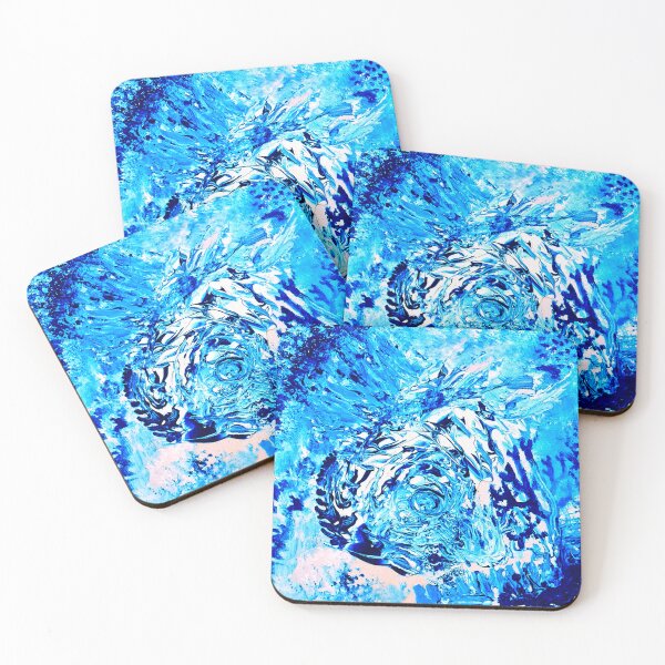 Item preview, Calming Zen Wall Art - Abstract Water Splash Texture Painted Art Print, Pour Painting Style, Underwater designed and sold by Dominika Brodowska.