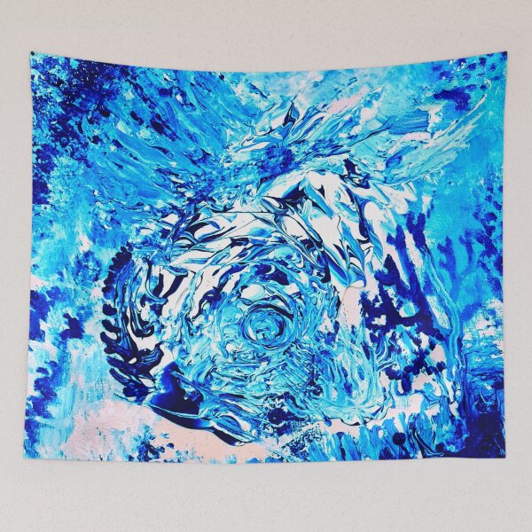 Item preview, Calming Zen Wall Art - Abstract Water Splash Texture Painted Art Print, Pour Painting Style, Underwater designed and sold by Dominika Brodowska.