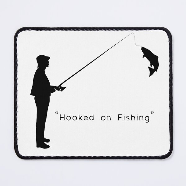 Item preview, Fisherman Silhouette Catching Fish Art designed and sold by area248.