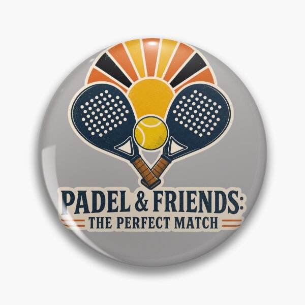 Item preview, Funny Padel Quote - padel and friends the perfect match - Retro Vintage Padel Art designed and sold by BelievingCreate.