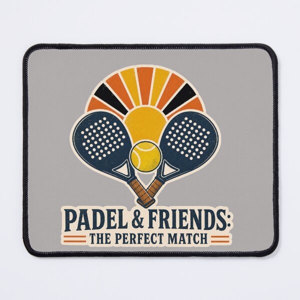 Item preview, Funny Padel Quote - padel and friends the perfect match - Retro Vintage Padel Art designed and sold by BelievingCreates.