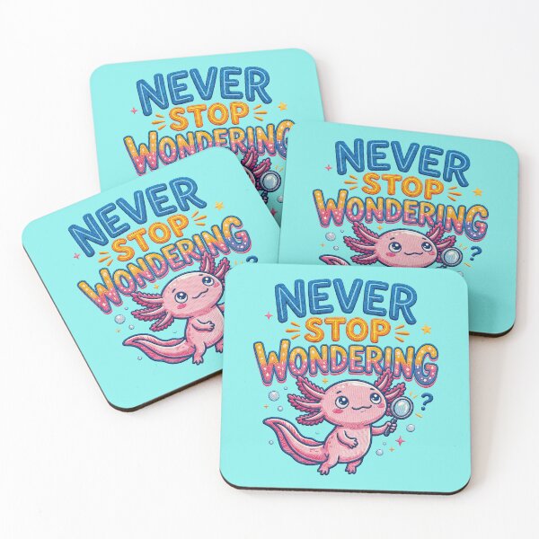 Item preview, Never Stop Wondering Axolotl Magnifying Glass designed and sold by TeeARTHY.