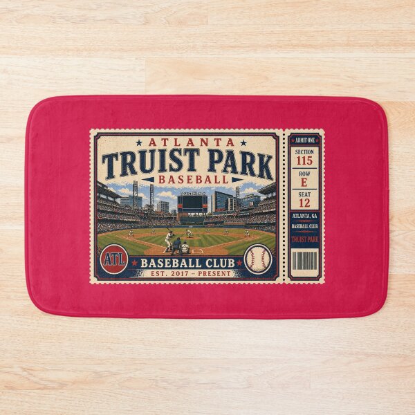 Item preview, Atlanta Baseball Vintage Ticket Stub Truist Park Retro Stadium Design designed and sold by GhostDawgs.