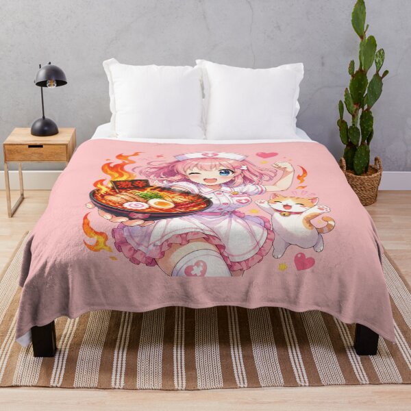 Item preview, Cat Lover Funny Motivational Kawaii Strong Anime Nurse Eating Spicy Ramen Gift designed and sold by Im-Ara.