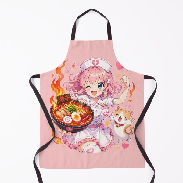 Item preview, Cat Lover Funny Motivational Kawaii Strong Anime Nurse Eating Spicy Ramen Gift designed and sold by Im-Ara.
