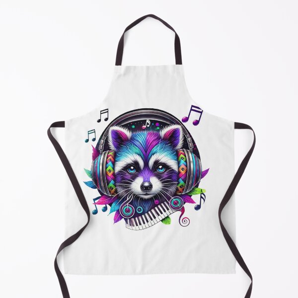 Item preview, Raccoon Listening To Music Art designed and sold by InkNovaLab.
